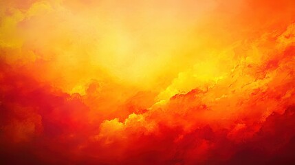 Naklejka premium An energetic background showcasing bold gradient blends of red, orange, and yellow, simulating a fiery sunset or sunrise 