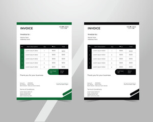 
Invoice minimal design template. Bill form business invoice accounting.