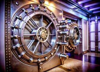 Naklejka premium Advanced Security Vault with High-Tech Locking Mechanisms for Maximum Protection