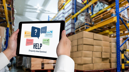Help screen on the website provide answer to FAQ frequently asked question snugly with knowledge...