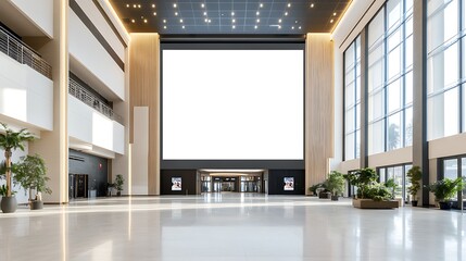 Vertical light box display at the entrance of a movie theater A tall, vertical light box display at the entrance of a movie theater.
