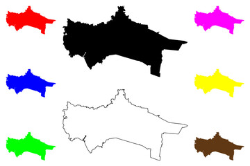 Putnam County, State of Tennessee (U.S. county, United States of America, USA, U.S., US) map vector illustration, scribble sketch Putnam map