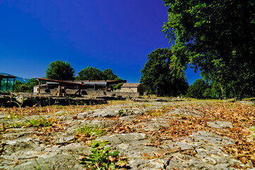 Grumentum, archaeological area of ​​the ancient Roman city, Potenza, Basilicata, Italy