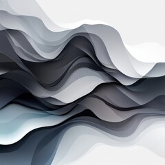 Obraz premium Abstract Wavy Gray Design