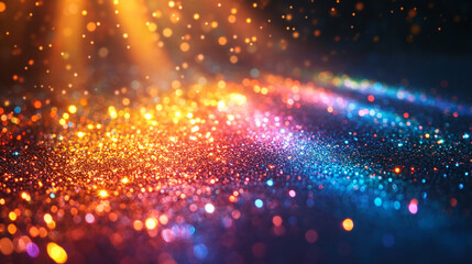 Naklejka premium The sun's rays break through to a colored background close-up