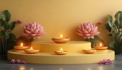  A Stunning Stage Set with Candles and Lush Floral Arrangements

