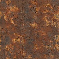 Obraz premium Rust texture with brown and orange patterns on a metal surface, perfect for background or design elements.