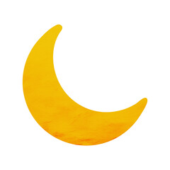 PNG crescent moon minimal digital art, transparent background