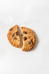 chocolate chip cookies on a white plate