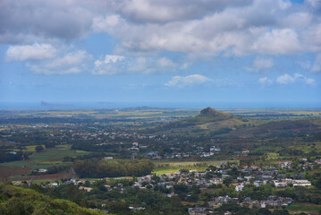 Malenga view point aerial view in Mauritius island, Africa