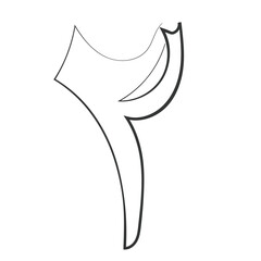 Obraz premium Hand drawn line art vector of Arabic Numerals. Arabic Numbers line art.