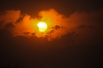 Annular Eclipse seen from the city of São Paulo, Brazil, October 2, 2024
