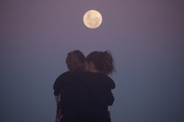 Full Moon seen from the city of Florian&oacute;polis Brazil on July 3, 2023