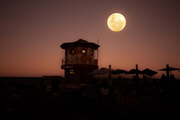 Full Moon seen from the city of Florian&oacute;polis Brazil on July 3, 2023