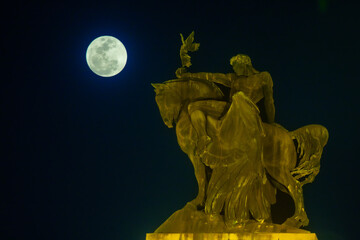 Super Full Moon seen from the city of S&atilde;o Paulo Brazil on August 30, 2023