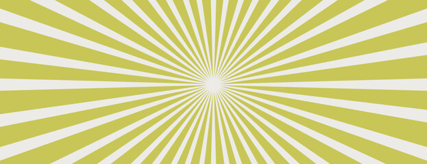 Fototapeta premium Retro yellow vector banner wallpaper background with radial stripes. Radiant yellow stripes retro banner background. Retro colorful vector banner backdrop background. Retro yellow vector banner.