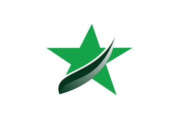 Obraz premium Green star logo