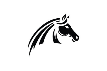 horse head vector logo