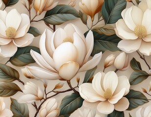 Obraz premium Peony flower, mint color leaf, wallpaper, background, mural art, interior decor