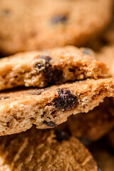 chocolate chip cookies on a white plate