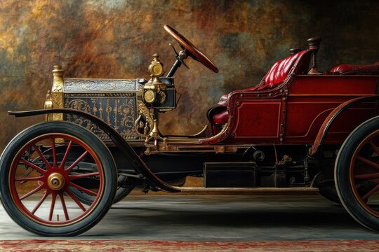 Fototapeta A Stunning Vintage Car: Celebrating the Elegance of Classic Automobile Design