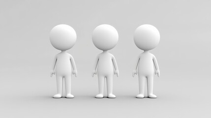3D Small People - Best Group for Teamwork in Abstract Business Company