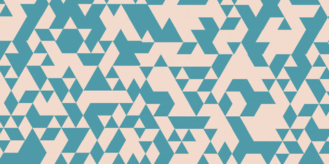 Vector seamless pattern. Abstract geometric background. Seamless pattern with triangles . Abstract background in bright colors. Vector illustration, mosaic metallic wallpaper background .