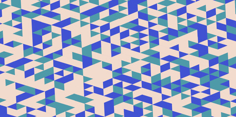 Vector seamless pattern. Abstract geometric background. Seamless pattern with triangles . Abstract background in bright colors. Vector illustration, mosaic metallic wallpaper background .