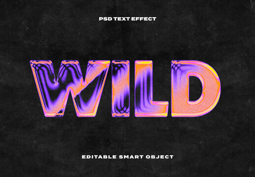 Gradient Chrome Text Effect