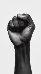 Minimalistic Black and White Clenched Fist