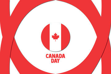 circle Canada independent flag vector