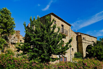 Fototapeta premium Guardia Perticara, perfectly preserved medieval village, Potenza, Basilicata, Italy