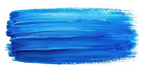 Abstract blue paint stroke background with panoramic view