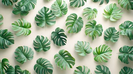 Tropical Leaf Pattern Background