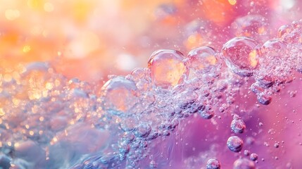 Ethereal Gelatin Dissolution:Captivating Bubbles Refracting Dreamlike Light