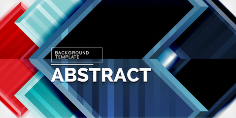 Arrow symbols created with 3d effects and line texture geometric abstract background