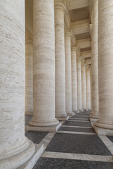 Bernini's Colonnade next to St. Peter's Basilica in the Vatican City