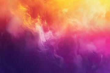 Abstract background with smoke and bright yellow and purple colors