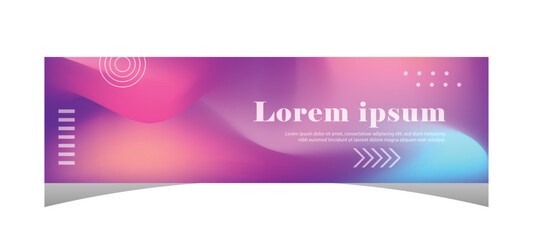 Colorful blur abstract vibrant color banner design