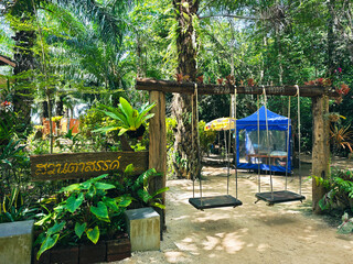 Fototapeta premium Suan Ta San foot spa, the strangest fish bite in Thailand