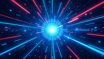 Obraz premium glowing light futuristic sport race speed technology background