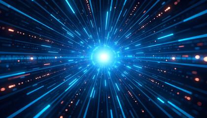 Naklejka premium glowing light futuristic sport race speed technology background