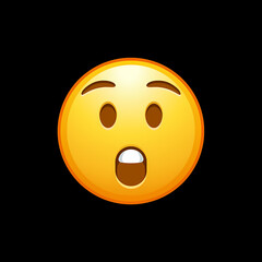 Fototapeta premium Face with Open Mouth Emoji 