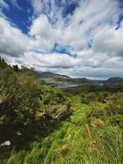 Obraz premium landscape with blue sky and clouds