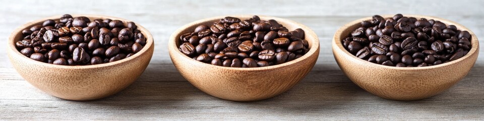 Fototapeta premium Aromatic Coffee Beans Collection with Fresh Green Leaf on Porcelain Plate