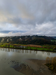 Scenic View of Fraser Valley Train and Landscape