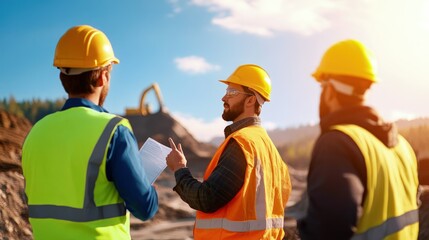 Mining Site Briefing with Workers and Officer