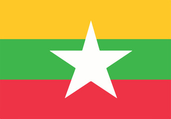 Myanmar flag vector