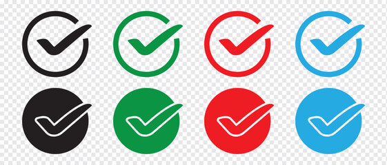 check mark tick icon with correct, accept checkmark icons tick box checked - checkbox symbol approved sign