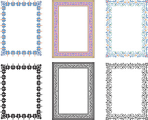 Vintage elegant frames collection. Decorative vintage frames for design. Set of decorative ornament border frames